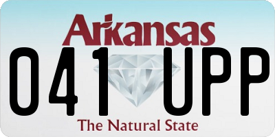 AR license plate 041UPP