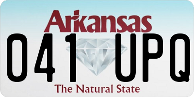 AR license plate 041UPQ