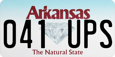 AR license plate 041UPS