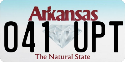 AR license plate 041UPT