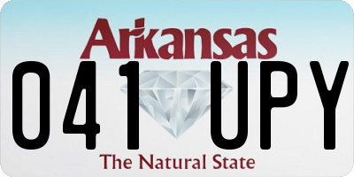 AR license plate 041UPY
