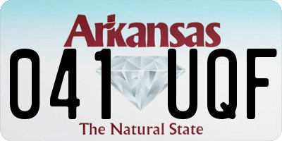 AR license plate 041UQF