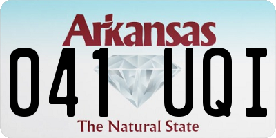 AR license plate 041UQI