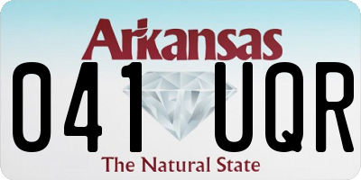 AR license plate 041UQR