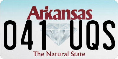 AR license plate 041UQS