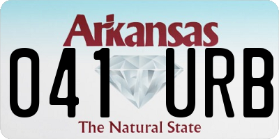 AR license plate 041URB