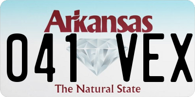 AR license plate 041VEX