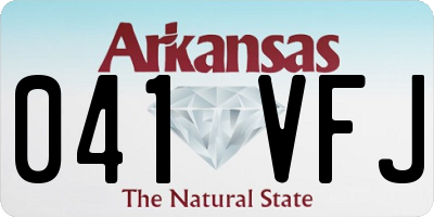AR license plate 041VFJ