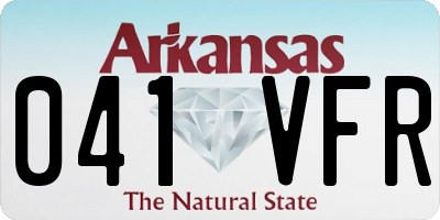 AR license plate 041VFR