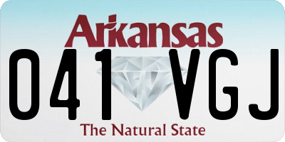 AR license plate 041VGJ