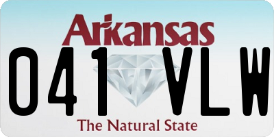AR license plate 041VLW