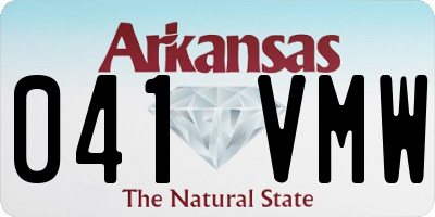 AR license plate 041VMW