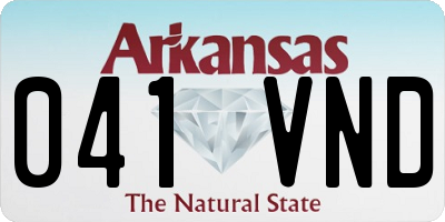 AR license plate 041VND