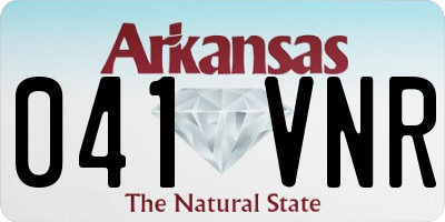 AR license plate 041VNR
