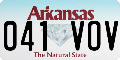 AR license plate 041VOV