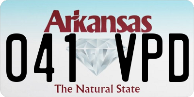 AR license plate 041VPD