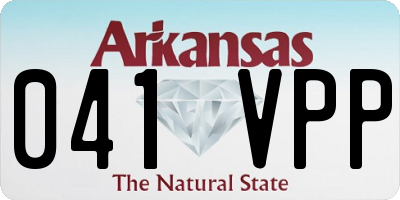 AR license plate 041VPP