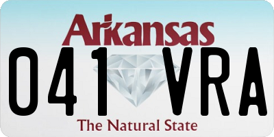 AR license plate 041VRA