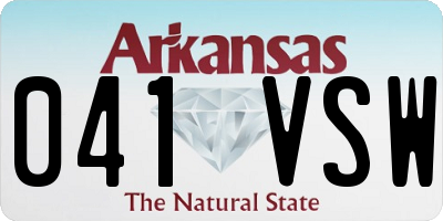 AR license plate 041VSW