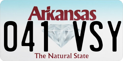 AR license plate 041VSY