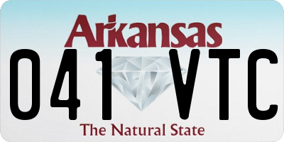 AR license plate 041VTC