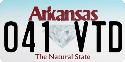 AR license plate 041VTD