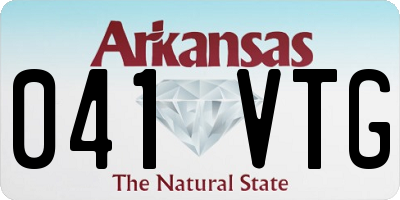 AR license plate 041VTG