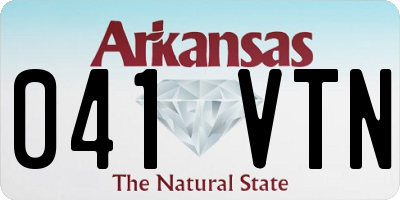 AR license plate 041VTN