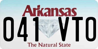 AR license plate 041VTO