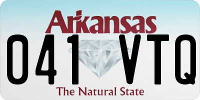 AR license plate 041VTQ