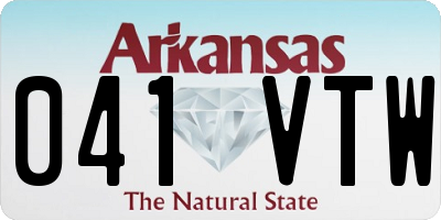 AR license plate 041VTW