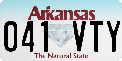 AR license plate 041VTY