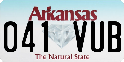 AR license plate 041VUB