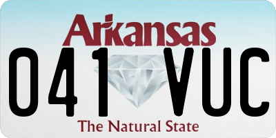 AR license plate 041VUC