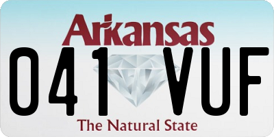 AR license plate 041VUF