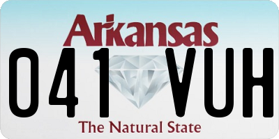 AR license plate 041VUH