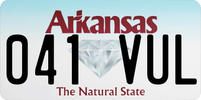 AR license plate 041VUL