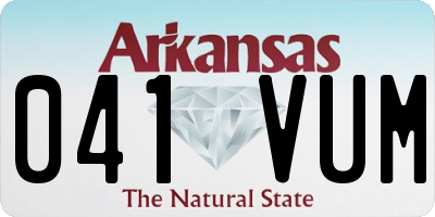 AR license plate 041VUM