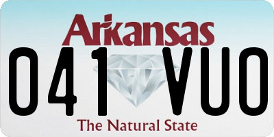AR license plate 041VUO