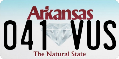 AR license plate 041VUS