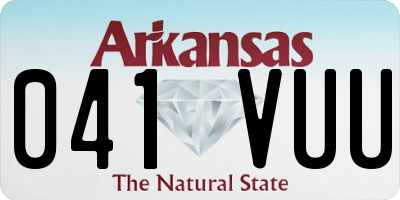AR license plate 041VUU