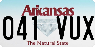 AR license plate 041VUX