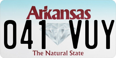AR license plate 041VUY