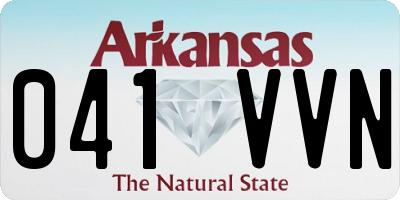 AR license plate 041VVN