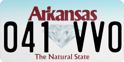 AR license plate 041VVO