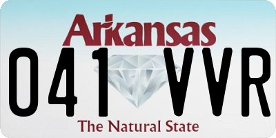 AR license plate 041VVR