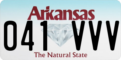 AR license plate 041VVV