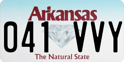 AR license plate 041VVY