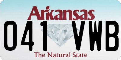 AR license plate 041VWB
