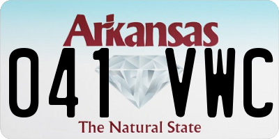 AR license plate 041VWC